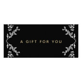 Zwart en wit filiaal Cadeaucertificaat Reclamekaart (Voorkant)