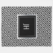 Zwart en wit fleece deken (Voorkant (Horizontaal))