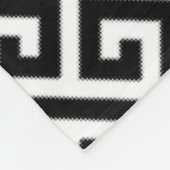 Zwart en wit fleece deken (Hoek)