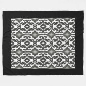 Zwart en Wit Fleece Deken (Voorkant (Horizontaal))