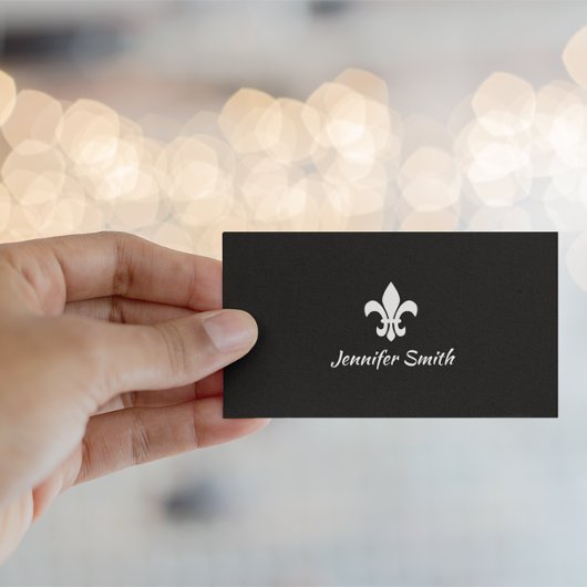 Zwart en wit Fleur de Lis Visitekaartje