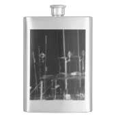 zwart en wit foto abstract heupfles (Voorkant)