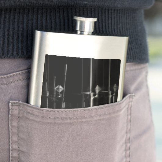 zwart en wit foto abstract heupfles (Voorbeeld)