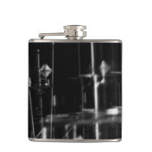 zwart en wit foto abstract heupfles (Voorkant)