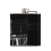 zwart en wit foto abstract heupfles (Achterkant)