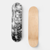 zwart en wit foto abstract persoonlijk skateboard (Voorkant)