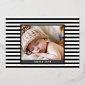 Zwart en wit | Foto voor eerste Moederdag script Folie Feestdagenkaart (Achterkant)