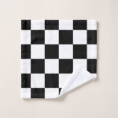 Zwart en wit gebarsten patroon bad handdoek (Wasdoekje)