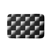 Zwart en wit gebarsten patroon badmat (Voorkant)