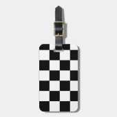 Zwart en wit gebarsten patroon bagagelabel (Voorkant verticaal)