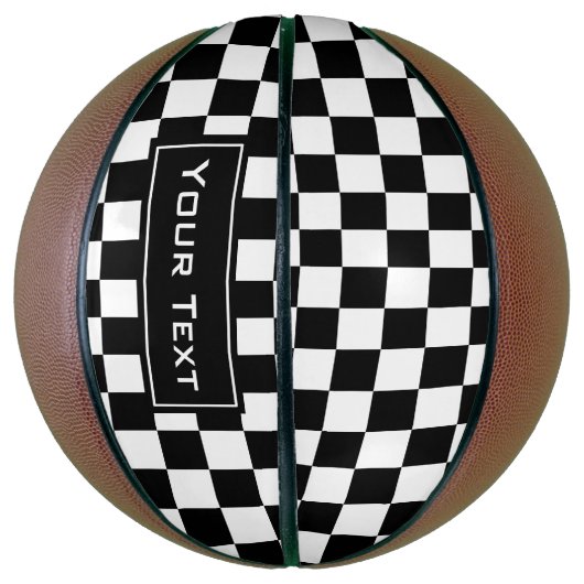 Zwart en wit gebarsten patroon basketbal (Verticaal)