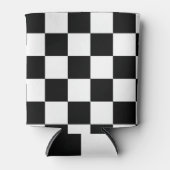 Zwart en wit gebarsten patroon blikjeskoeler (Voorkant)