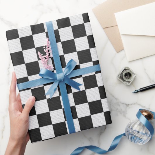 Zwart en wit gebarsten patroon cadeaupapier (Geschenken)