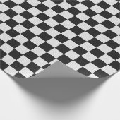 Zwart en wit gebarsten patroon cadeaupapier (Hoek)
