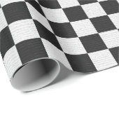 Zwart en wit gebarsten patroon cadeaupapier (Rol Hoek)