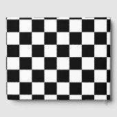 Zwart en wit gebarsten patroon gastenboek (Achterkant)