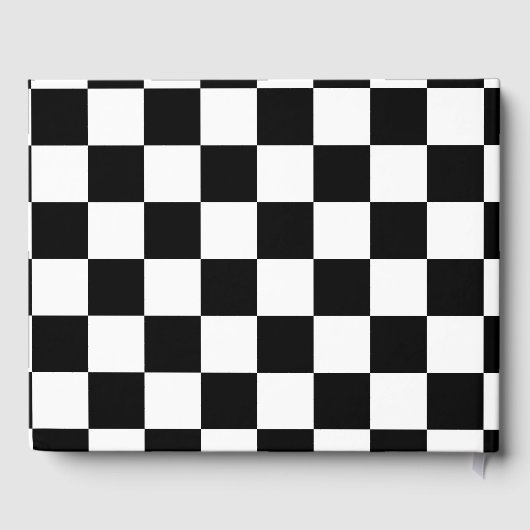 Zwart en wit gebarsten patroon gastenboek (Achterkant)