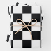 Zwart en wit gebarsten patroon inpakpapier vel (In situ)