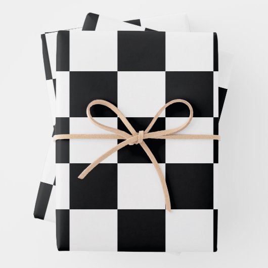 Zwart en wit gebarsten patroon inpakpapier vel (In situ)