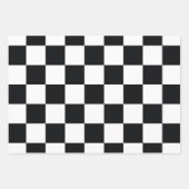 Zwart en wit gebarsten patroon inpakpapier vel (Voorkant)