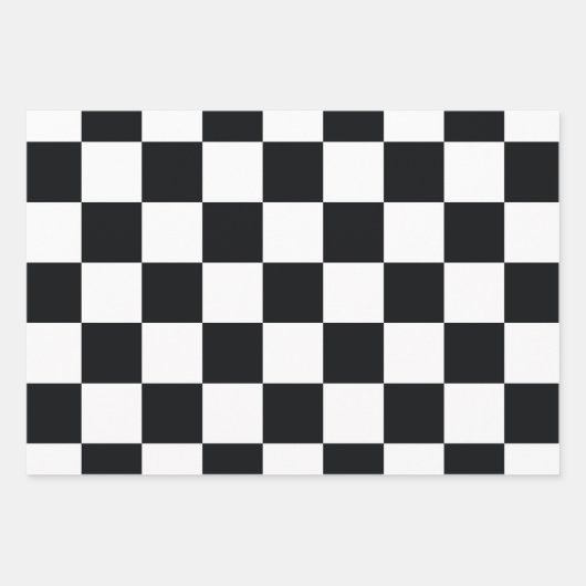 Zwart en wit gebarsten patroon inpakpapier vel (Voorkant)