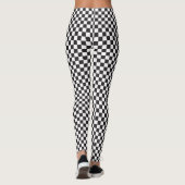 Zwart en wit gebarsten patroon leggings (Achterkant)