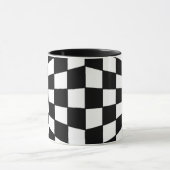 Zwart en wit gebarsten patroon mok (Midden)