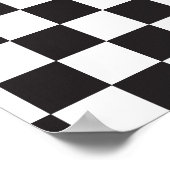 Zwart en wit gebarsten patroon poster (Hoek)