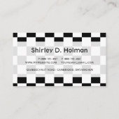 Zwart en wit gebarsten patroon visitekaartje (Achterkant)