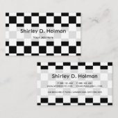 Zwart en wit gebarsten patroon visitekaartje (Voorkant / Achterkant)