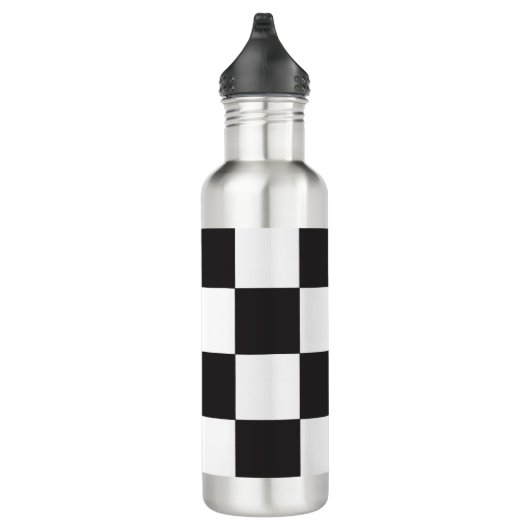 Zwart en wit gebarsten patroon waterfles  (Rechts)