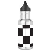 Zwart en wit gebarsten patroon waterfles (Links)