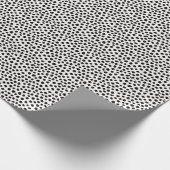 Zwart en wit gebottpatroon cadeaupapier (Hoek)