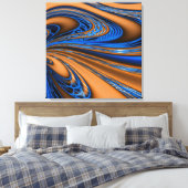 Zwart en wit, gebroken doek canvas afdruk (Insitu (Slaapkamer))