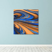 Zwart en wit, gebroken doek canvas afdruk (Insitu (Houten vloer))