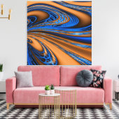 Zwart en wit, gebroken doek canvas afdruk (Insitu (Woonkamer))