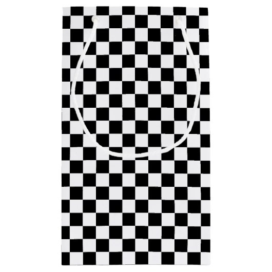 Zwart en wit Gecontroleerd design Klein Cadeauzakje (Achterkant)