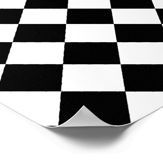 Zwart en wit gecontroleerd ontwerp poster (Hoek)