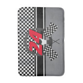 Zwart en wit, gecontroleerd raceontwerp 🏎 badmat (Voorkant Verticaal)