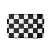 Zwart en wit Gecontroleerd Splatter-effect Badmat (Voorkant)