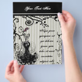 Zwart en wit gedraaide gestreepte Flyer (Hand)