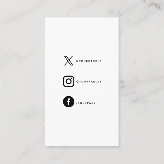 Zwart en wit gemaakt met liefde, hart en sociale b informatiekaartje (Achterkant)