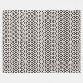 Zwart en wit geometrisch bloemmotief fleece deken (Voorkant (Horizontaal))