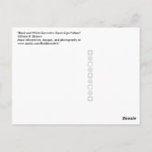 Zwart en wit Geometrisch Equal Sign Patroon Briefkaart (Achterkant)