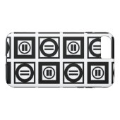 Zwart en wit Geometrisch Equal Sign Patroon Case-Mate iPhone Case (Achterkant (Horizontaal))