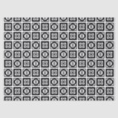 Zwart en wit Geometrisch Equal Sign Patroon Tissuepapier (Voorkant)