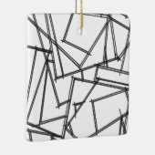 Zwart En Wit Geometrisch Keramisch Ornament (Rechts)