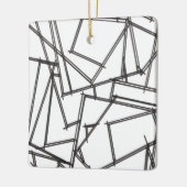 Zwart En Wit Geometrisch Keramisch Ornament (Links)