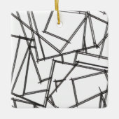 Zwart En Wit Geometrisch Keramisch Ornament (Voorkant)