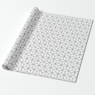 Zwart en wit geometrisch patroon cadeaupapier